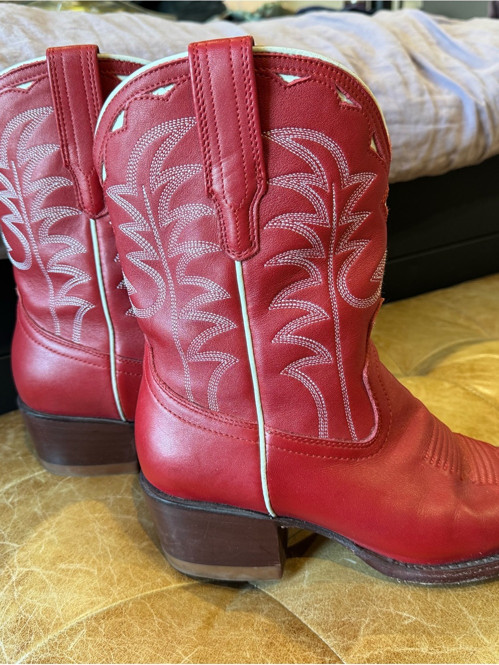 Tecovas Red Western Cowboy Boots - Picture 3 of 12